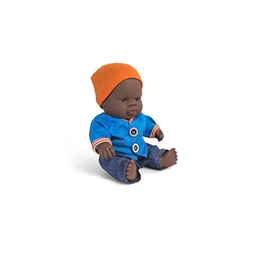 Babaruha - farmernadrág, kabát, sapka 21 cm-es babához, MINILAND, ML31679