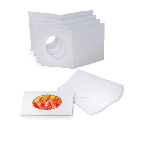 Encaustic Képkeret papírból, borítékkal, 5 db-os, ovális kicsi     (A/6 méret)