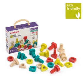   ECO Activity Csavarozós játék, 28 db-os, MINILAND, ML32255