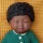 Baba, afrikai fiú, Down-szindrómás, fehérneműben, 38 cm, Miniland ML31175