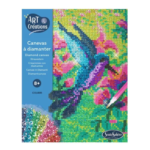 Ékköves vászonkép készítő szett, kolibri, Sentosphere SA20290