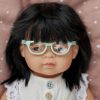 Baba, ázsiai lány szemüveggel, fehérneműben, 38 cm, Miniland ML31113