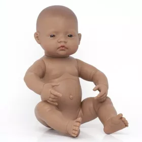   Baba - afroamerikai fiú, 40 cm-es, vízálló, MINILAND, ML31007