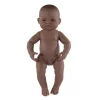 Baba - afroamerikai fiú, 40 cm-es, vízálló, MINILAND, ML31007