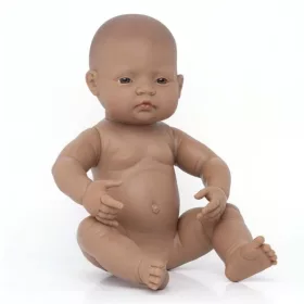   Baba - afroamerikai lány, 40 cm-es, vízálló, MINILAND, ML31008