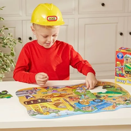 Szorgalmas építők puzzle, 30 db-os  (Busy Builders), ORCHARD TOYS OR299