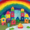 Város, építőpuzzle, színes, 36 darabos GK58360 Goki
