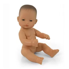   Baba - ázsiai lány, haj nélkül, 32 cm-es, vízálló, MINILAND, ML31036