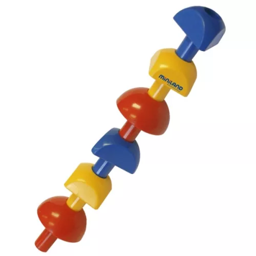 Tűzős-fűzős feladatok óriás gombákkal, 144 db-os, MINILAND ML31785