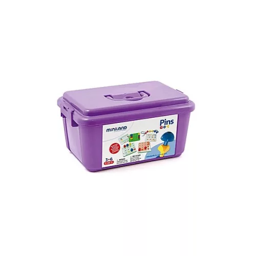 Tűzős-fűzős feladatok óriás gombákkal, 144 db-os, MINILAND ML31785