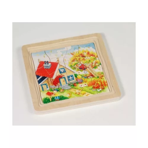 Évszakok, 4 rétegű puzzle, GOKI GK57684