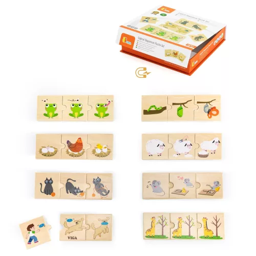 Készségfejlesztő puzzle: állatok és a természet (Viga)