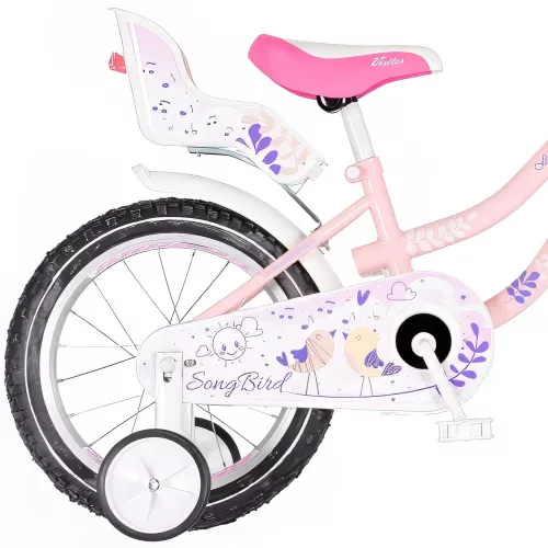 Visitor Songbird 16 madárkás gyerek kerékpár rózsaszín