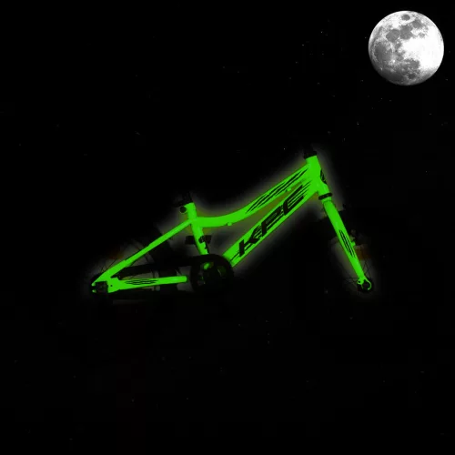 KPC FluoBike Raptor dinós VILÁGÍTÓS 16 neonzöld fluoreszkáló gyermek kerékpár