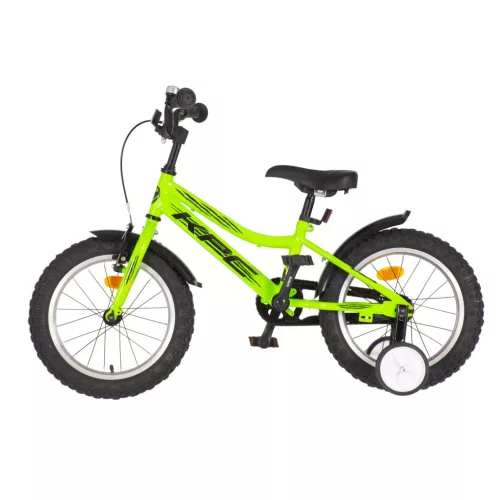 KPC FluoBike Raptor dinós VILÁGÍTÓS 16 neonzöld fluoreszkáló gyermek kerékpár