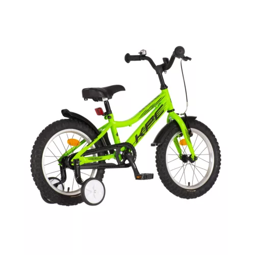 KPC FluoBike Raptor dinós VILÁGÍTÓS 16 neonzöld fluoreszkáló gyermek kerékpár