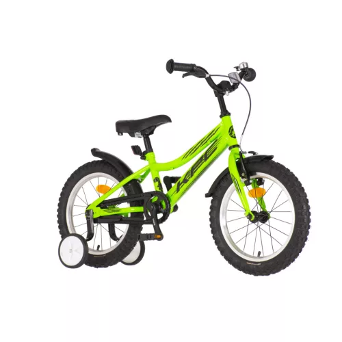 KPC FluoBike Raptor dinós VILÁGÍTÓS 16 neonzöld fluoreszkáló gyermek kerékpár