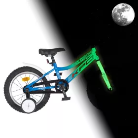   KPC FluoBike Police szirénás VILÁGÍTÓS 16 kék fluoreszkáló gyermek kerékpár