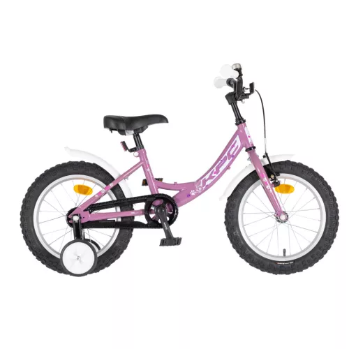 KPC FluoBike Rabbit nyuszis VILÁGÍTÓS 16 lila fluoreszkáló gyermek kerékpár