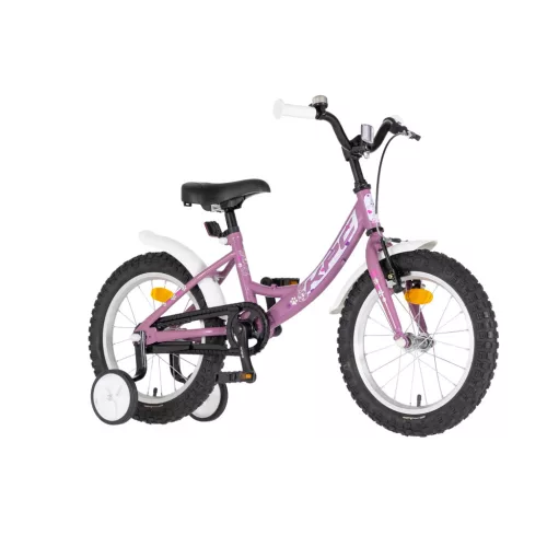 KPC FluoBike Rabbit nyuszis VILÁGÍTÓS 16 lila fluoreszkáló gyermek kerékpár