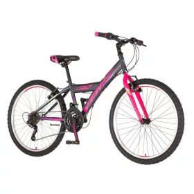 Venssini Parma 24 gyerek kerékpár grafit-pink