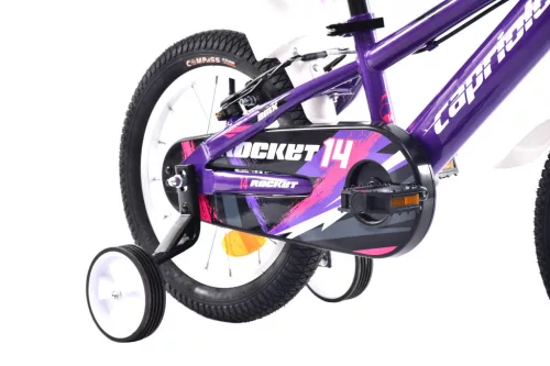 Capriolo Rocket 14" hátra tekerhető gyerek kerékpár Lila