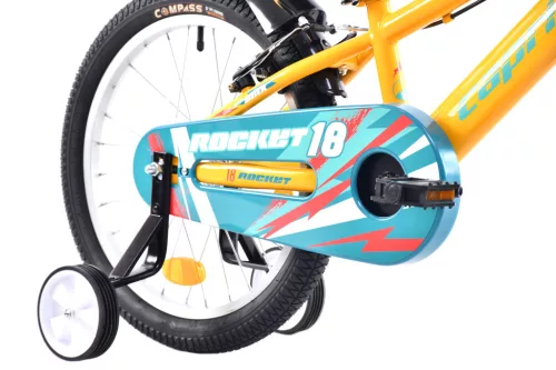 Capriolo Rocket 18" hátra tekerhető gyerek kerékpár Sárga