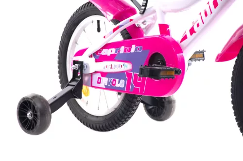 Capriolo Diavolo 14 gyerek kerékpár Fehér-Rózsaszín