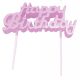 Happy birthday tortagyertya rózsaszín