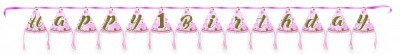 Rózsaszín felirat 1. születésnapra 2 m