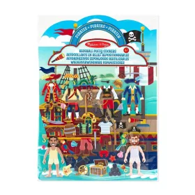   Melissa & Doug, kreatív játék, pufi matrica készlet, kalózok