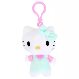 Hello Kitty plüss táskaklipp, 12 cm - zöld