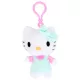 Hello Kitty plüss táskaklipp, 12 cm - zöld