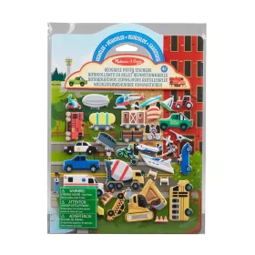   Melissa & Doug, kreatív játék, pufi matrica készlet, járművek