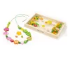Melissa & Doug Kreatív játék, Fa gyöngy szett, virágok