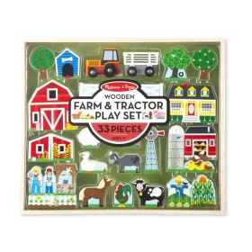 Melissa & Doug Fa építőjáték, Farm és traktor