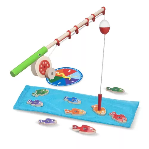 Melissa & Doug Fa készségfejlesztő játék, Mágneses-számos horgászat