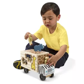   Melissa & Doug Fa készségfejlesztő játék, Állatos formaillesztő