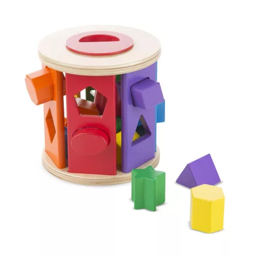 Melissa & Doug Fa készségfejlesztő játék, Gurulós formarendező