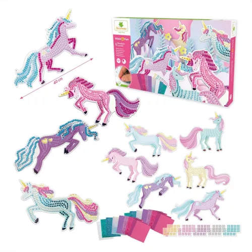 Sycomore Stick'n Fun mozaikkép-készítő nagy szett - unikornisok