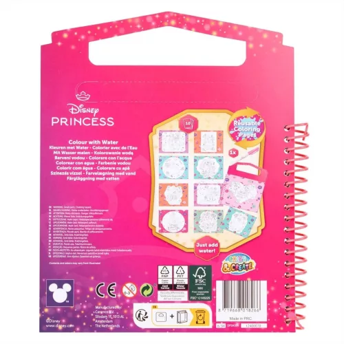 Canenco Disney hercegnők vízzel színezve