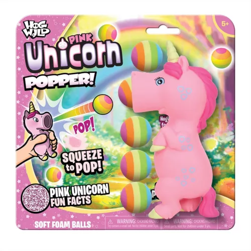 Zing Popper - Rózsaszín unikornis kilövő labdákkal