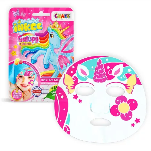 Craze Inkee vegán gyerek arcmaszk - Galupy unikornis, többféle