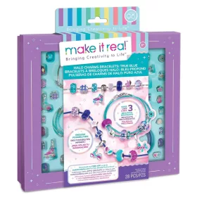 Make It Real Kristály medál karkötők, tiszta kék