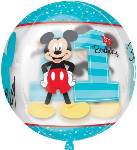 Disney Mickey Első születésnap gömb fólia lufi