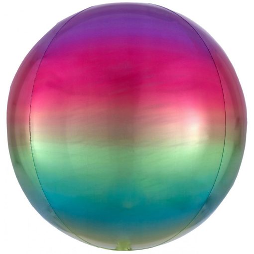Ombré Rainbow Gömb Fólia lufi 40 cm