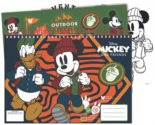 Disney Mickey A/4 spirál vázlatfüzet 40 lapos matricával