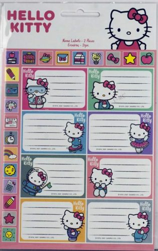 Hello Kitty füzetcímke matricával 16 db-os