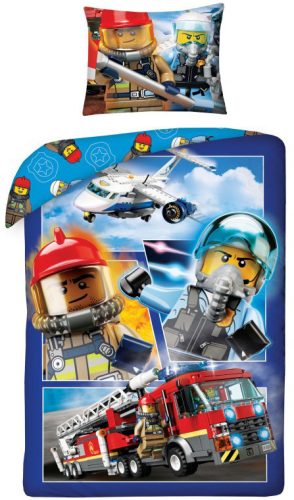 Lego City ágyneműhuzat Fire 140×200cm, 70×90 cm