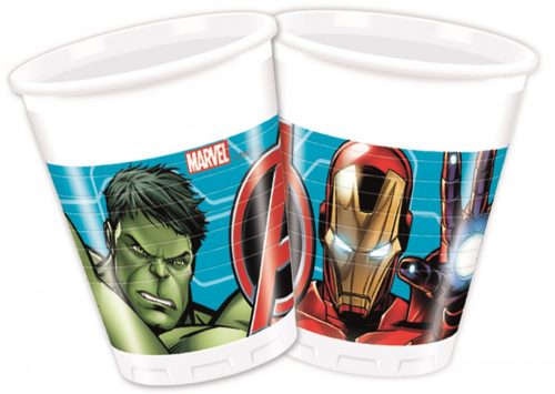 Mighty Avengers, Bosszúállók műanyag pohár 8 db-os 200 ml